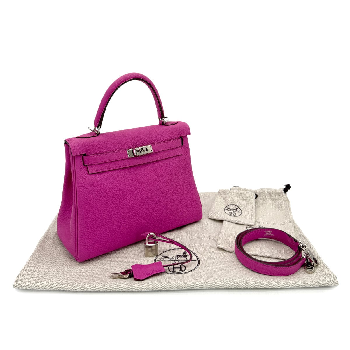 HERMES HERMES KELLY 25 RETOURNE MAGNOLIA TOGO HAND SHOULDER BAG C SHW 90300859