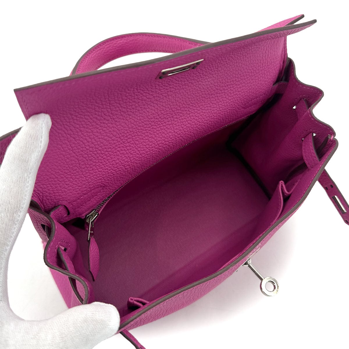 HERMES HERMES KELLY 25 RETOURNE MAGNOLIA TOGO HAND SHOULDER BAG C SHW 90300859