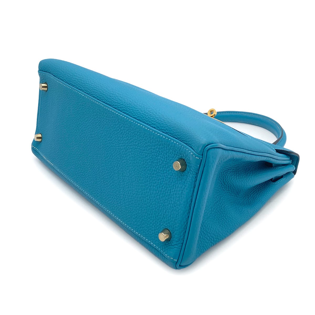 Hermes HERMES KELLY 28 RETOURNE TURQUOISE TOGO HAND SHOULDER BAG □R GHW 90275976