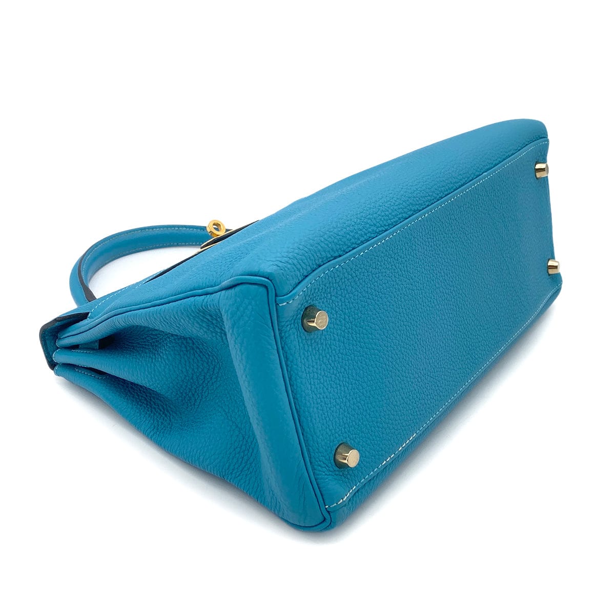 Hermes HERMES KELLY 28 RETOURNE TURQUOISE TOGO HAND SHOULDER BAG □R GHW 90275976