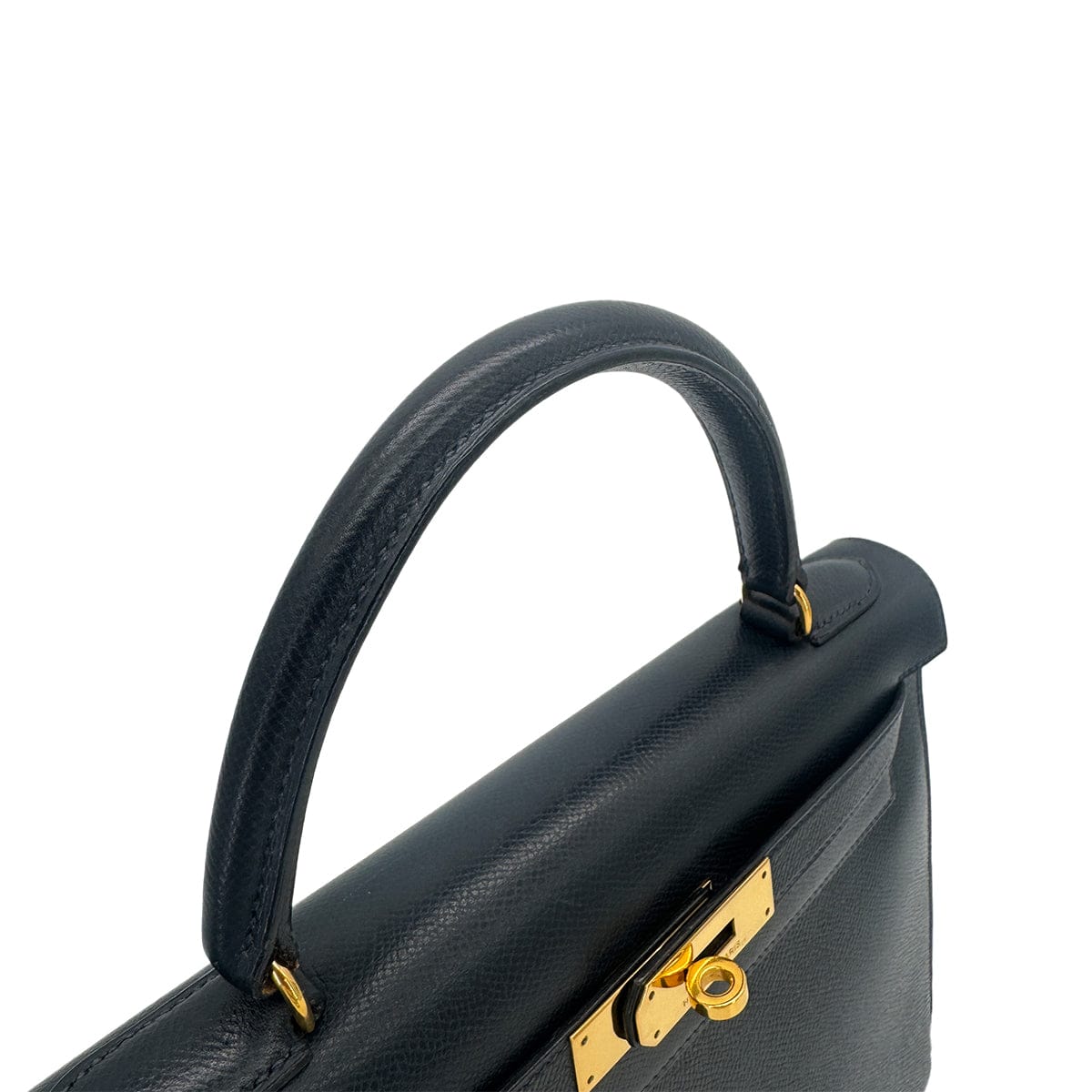 HERMES HERMES KELLY 28 SELLIER BLUE INDIGO COUCHEVEL HAND SHOULDER BAG 〇U GHW 90300026