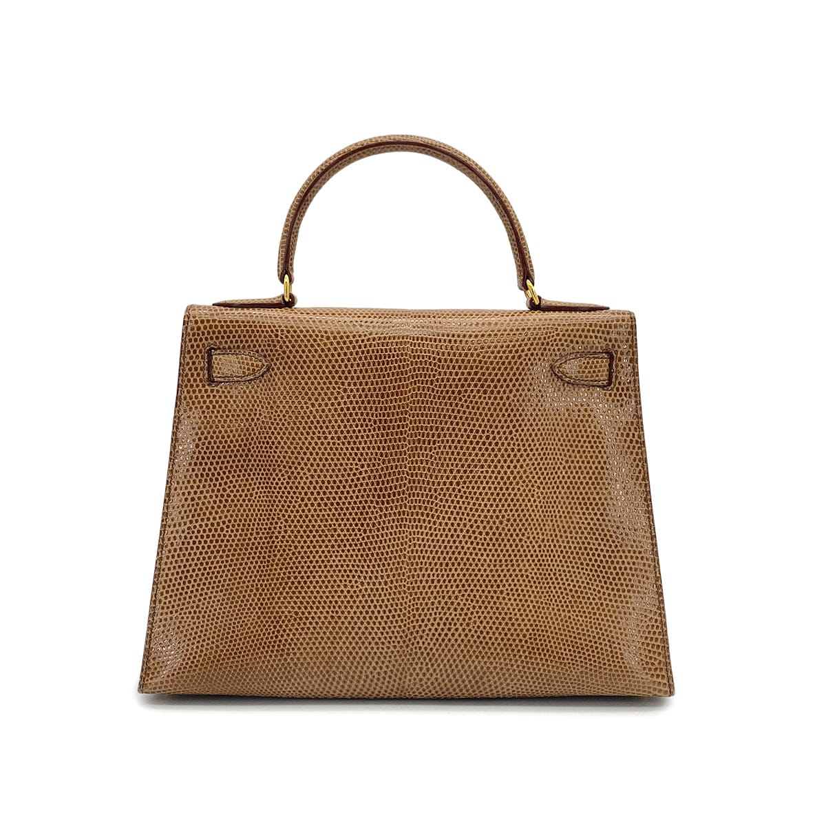 HERMES HERMES KELLY 28 SELLIER BROWN LIZARD HAND SHOULDER BAG 1995 CIRCLE Y GOLD HARDWARE 90325605