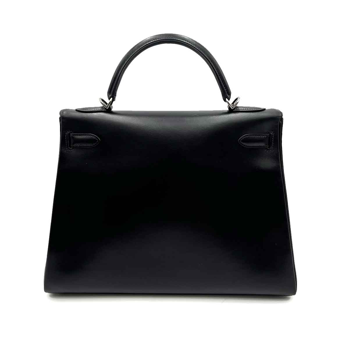 Hermès Hermès Kelly 32 Retourne Black Boxcalf Ruthenium HW #G 90234221