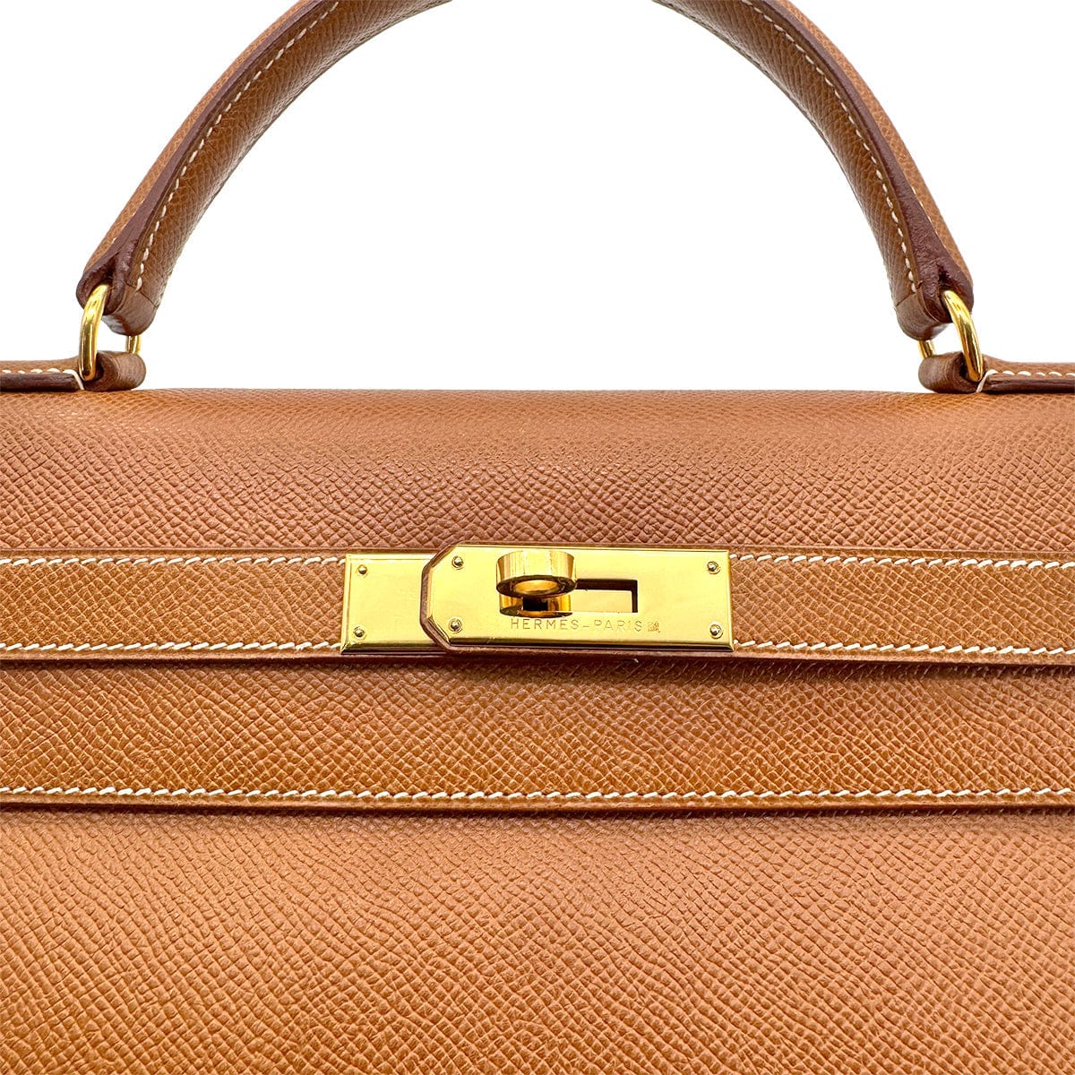 HERMES HERMES KELLY 32 RETOURNE GOLD COUCHEVEL HAND SHOULDER BAG □A GHW 90277076