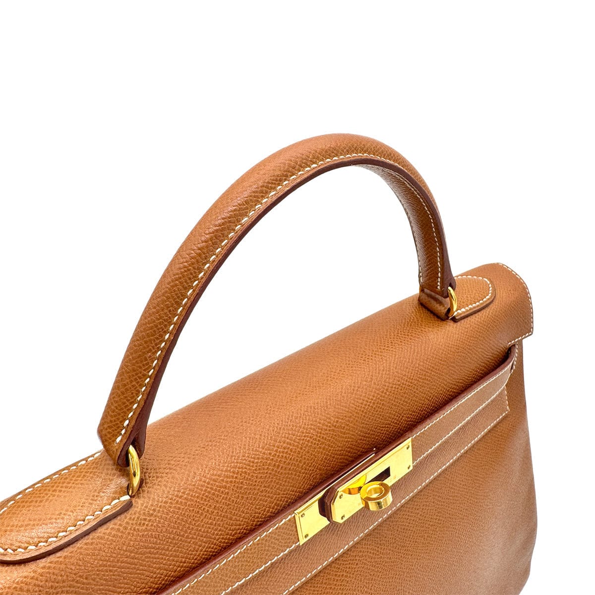 HERMES HERMES KELLY 32 RETOURNE GOLD COUCHEVEL HAND SHOULDER BAG □A GHW 90277076