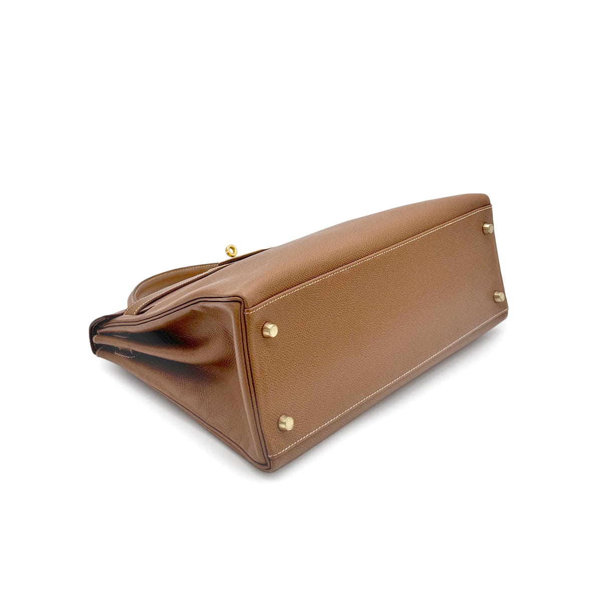 HERMES HERMES KELLY 32 RETOURNE GOLD COUCHEVEL HAND SHOULDER BAG □A GHW 90277076