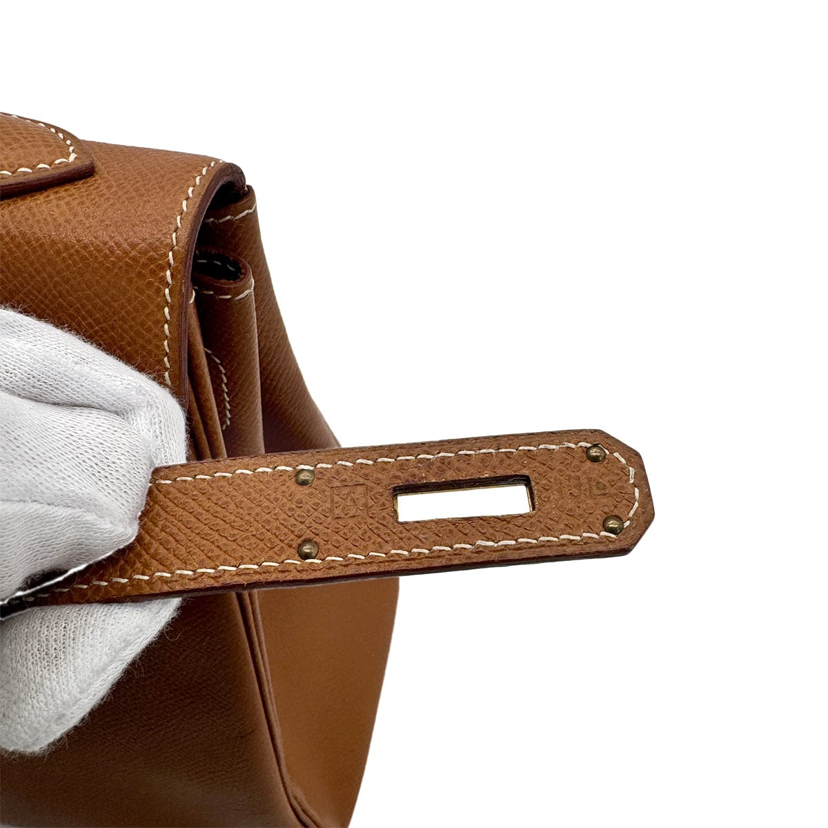 HERMES HERMES KELLY 32 RETOURNE GOLD COUCHEVEL HAND SHOULDER BAG □A GHW 90277076