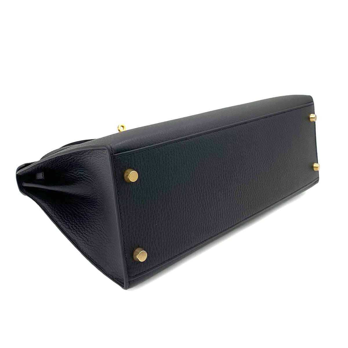 HERMES HERMES KELLY 32 SELLIER BLACK ARDENNES HAND SHOULDER BAG □B 90242962