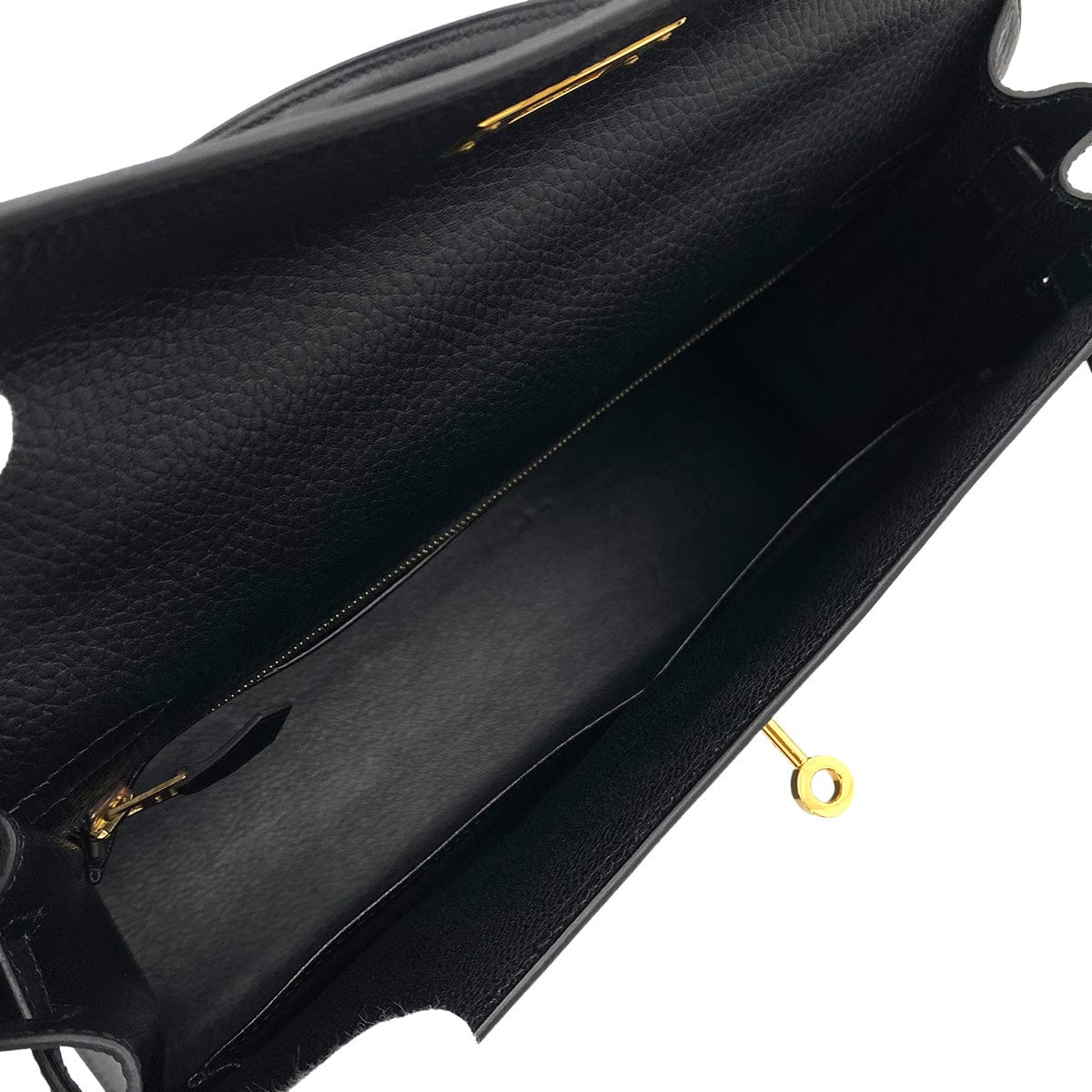 HERMES HERMES KELLY 32 SELLIER BLACK ARDENNES HAND SHOULDER BAG □B 90242962