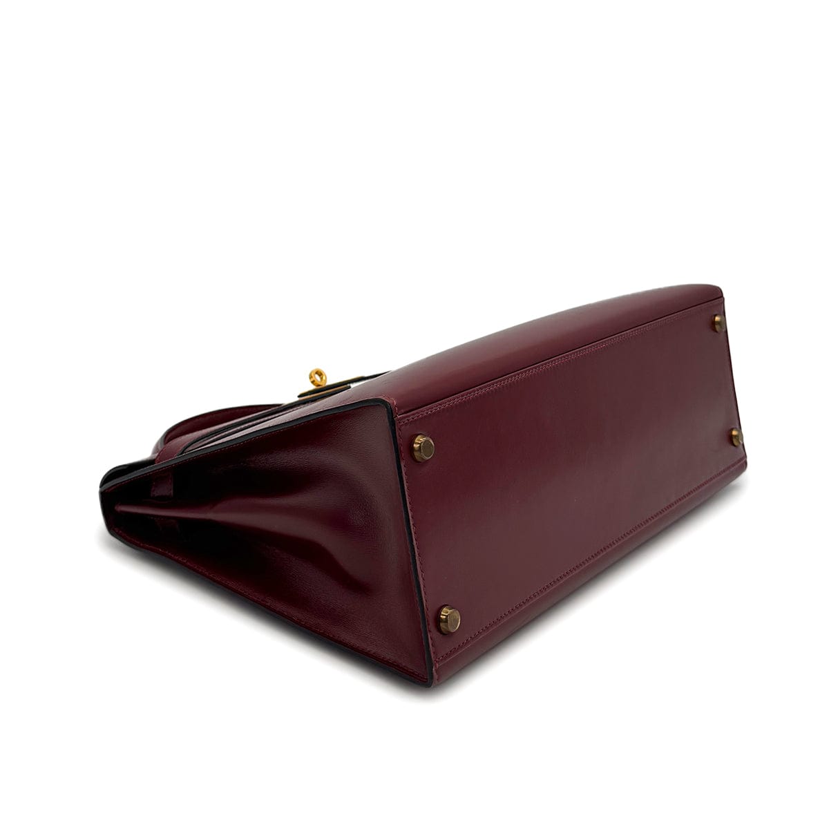 HERMES HERMES KELLY 32 SELLIER ROUGE H BOXCALF HAND BAG 1988 CIRCLE R GOLD HARDWARE 90325606