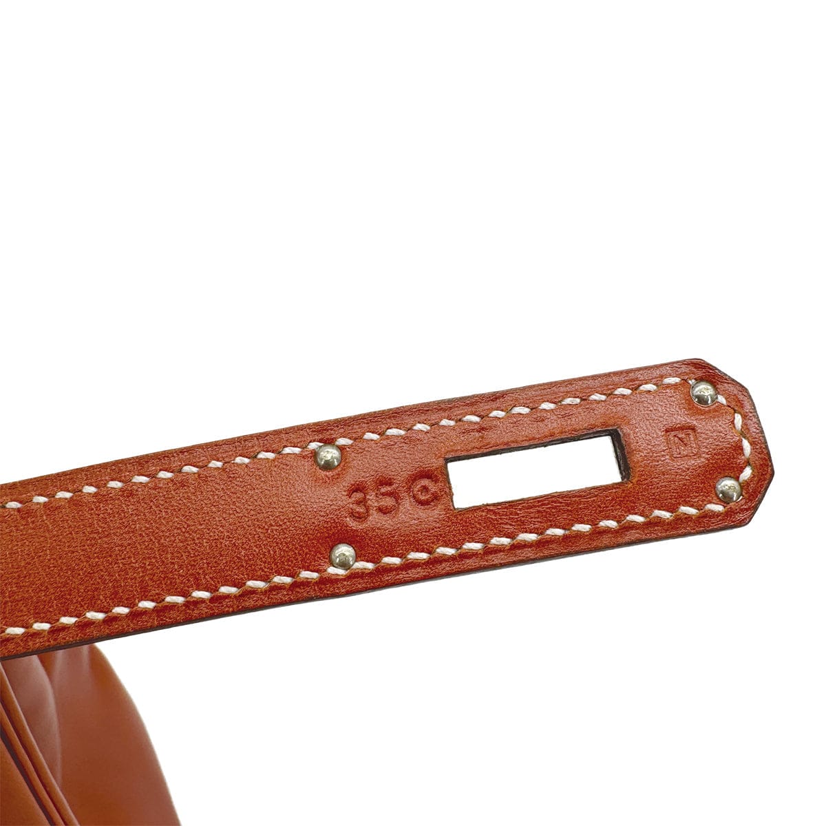 HERMES HERMES KELLY 35 RETOURNE BRICK BOXCALF HAND SHOULDER BAG 2010 SQUARE N PALLADIUM HARDWARE 90310335