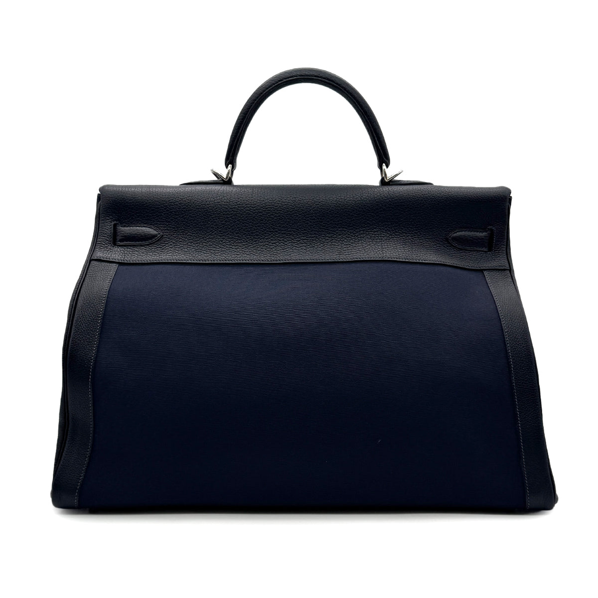 HERMES HERMES KELLY 50 RETOURNE BLUE MARINE TOGO TOILE OFFICIER HAND SHOULDER BAG □F SHW 90299345