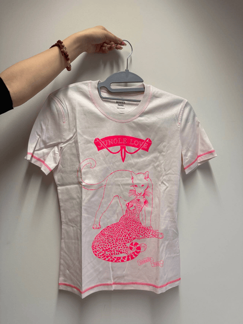 HERMES Hermès Leopard Print T-Shirt - Rose Porcelain