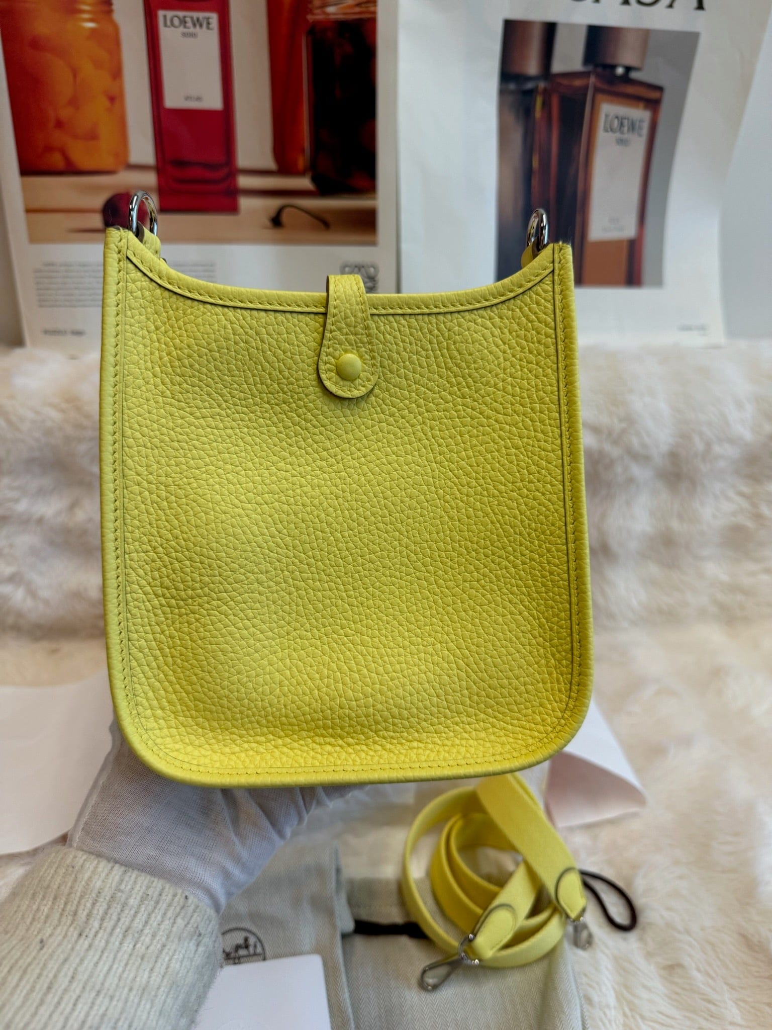 Hermes Hermès Mini Evelyne Lime
