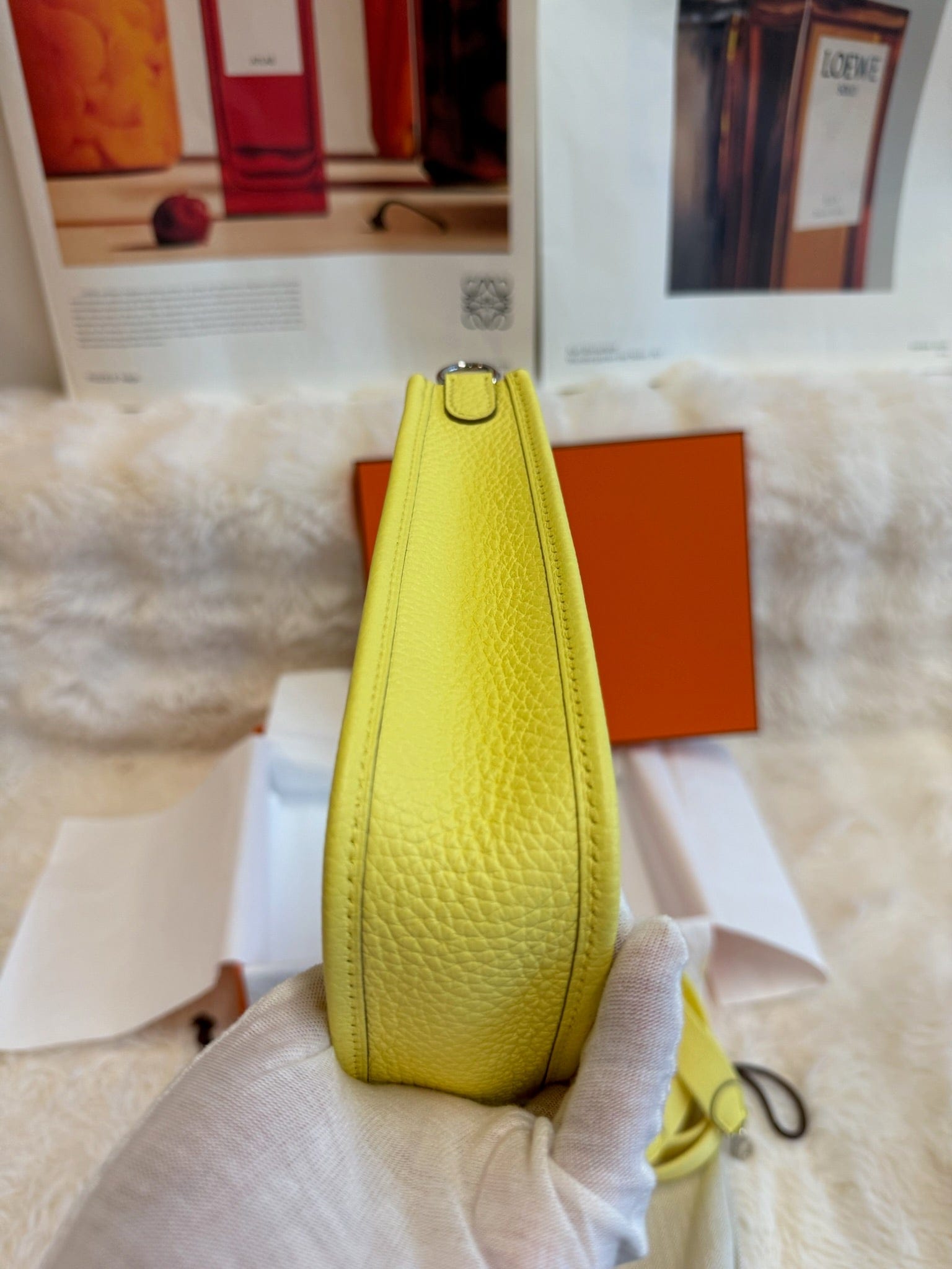 Hermes Hermès Mini Evelyne Lime