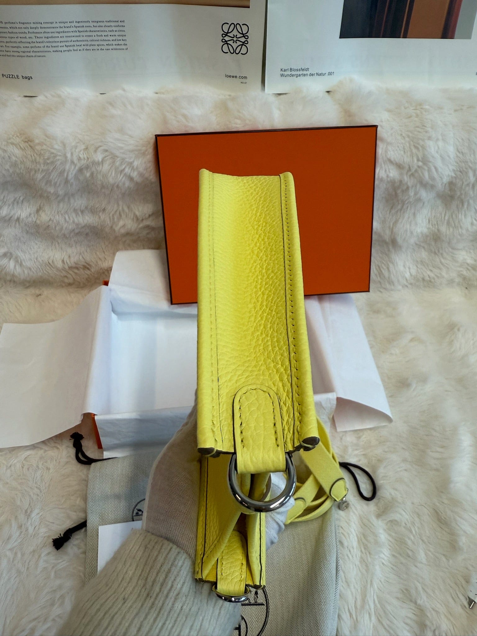 Hermes Hermès Mini Evelyne Lime