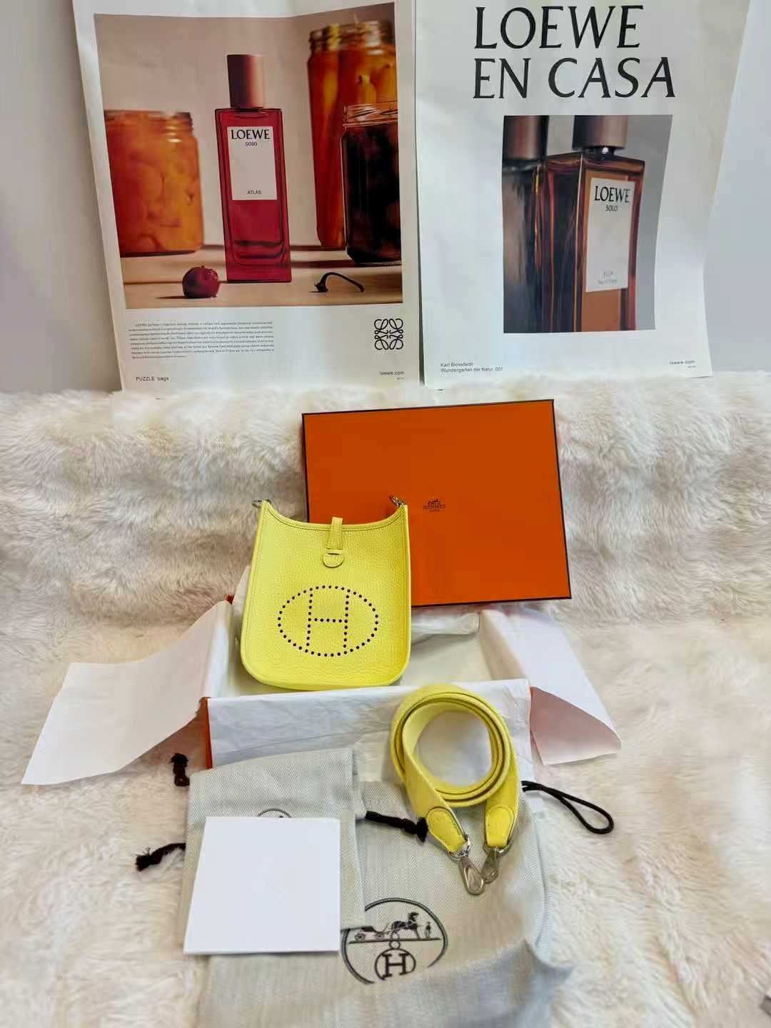 Hermes Hermès Mini Evelyne Lime