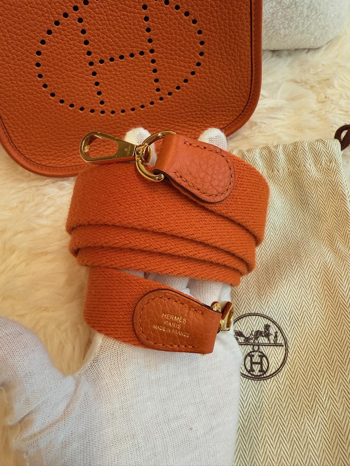 HERMES Hermès Mini Evelyne Orange