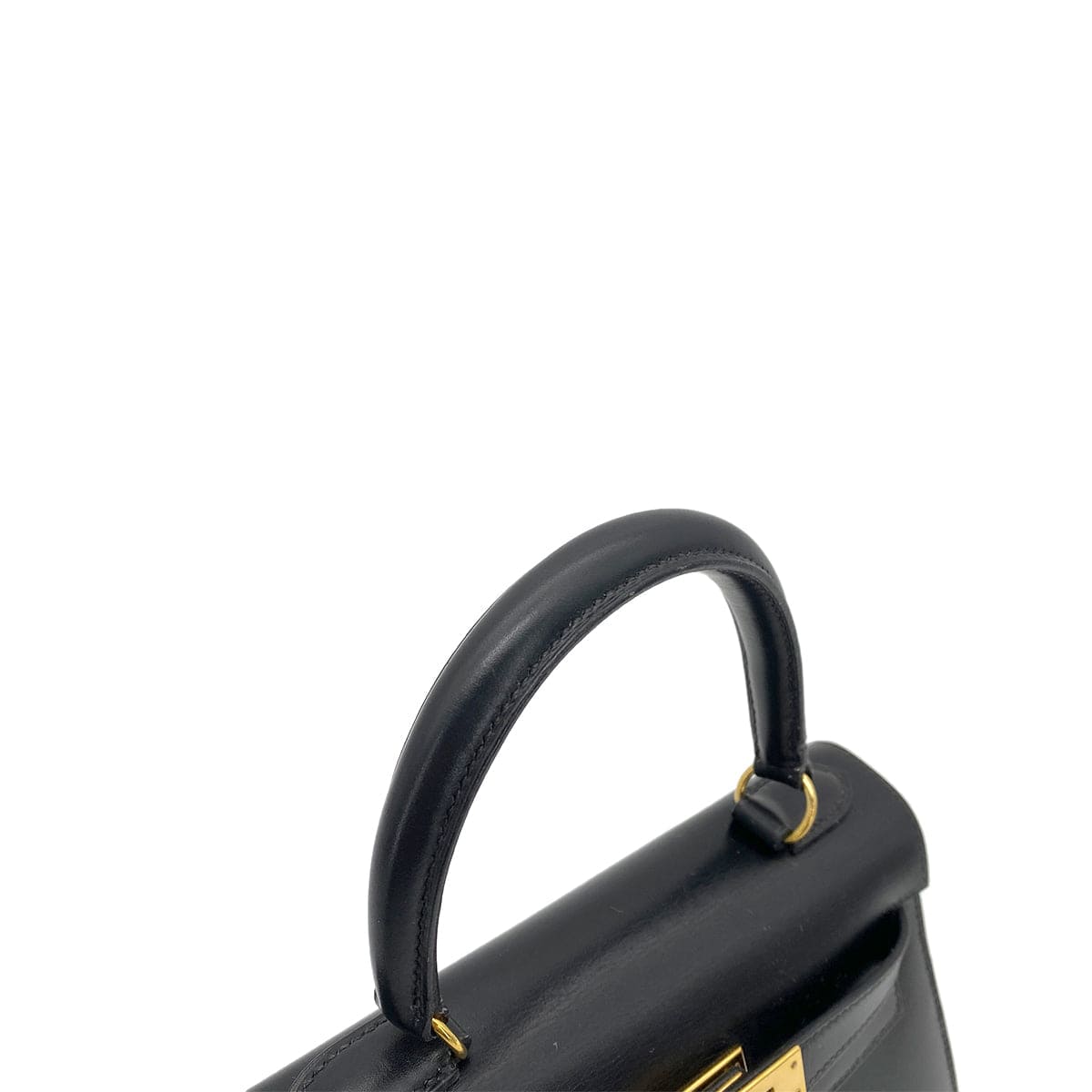 hermes HERMES MINI KELLY 20 BLACK BOXCALF STUDS HAND SHOULDER BAG 〇X GHW 90259869