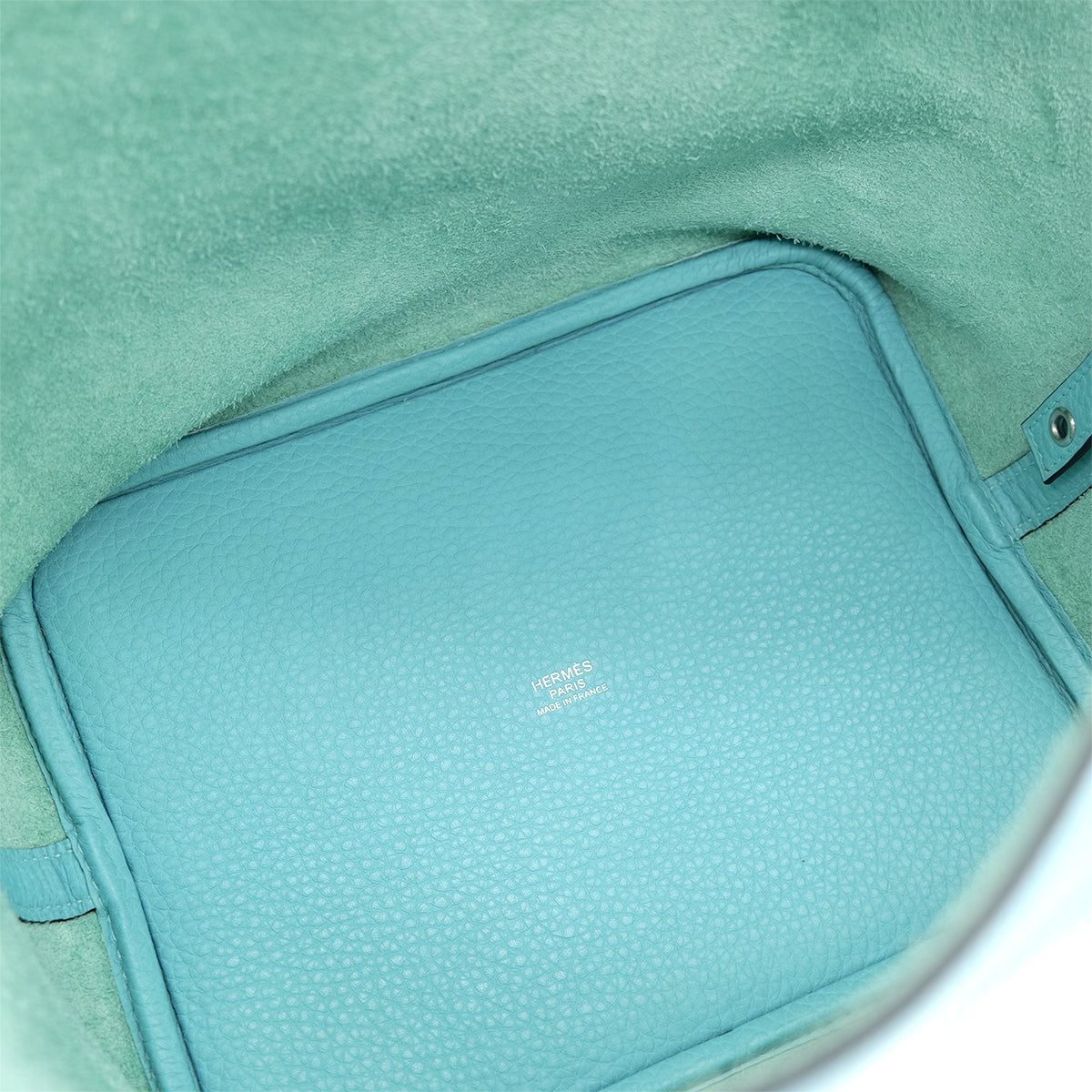 HERMES HERMES PICOTIN LOCK MM BLUE SAINT CYR TAURILLON CLEMENCE HAND BAG X SHW 90301729