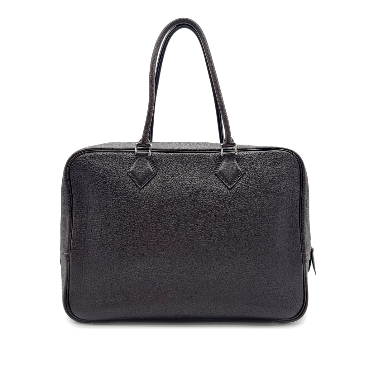 HERMES HERMES PLUME 32 CHOCOLAT FJORD HAND BAG □F PHW 90304763