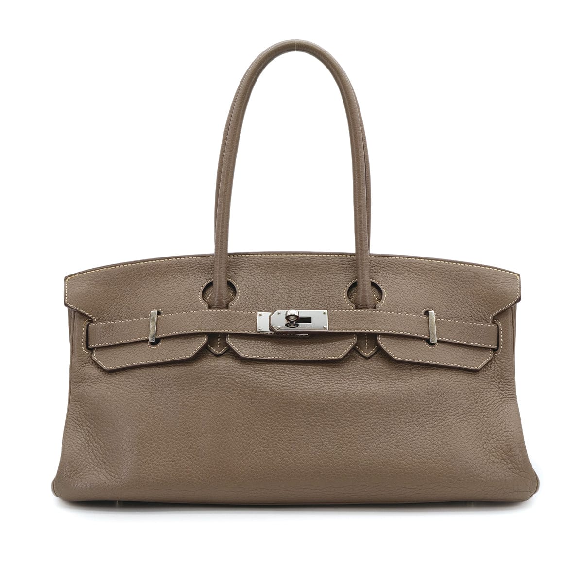 HERMES HERMES SHOULDER BIRKIN 42 ETOUPE TOGO HAND BAG □M PALLADIUM HARDWARE 90310330