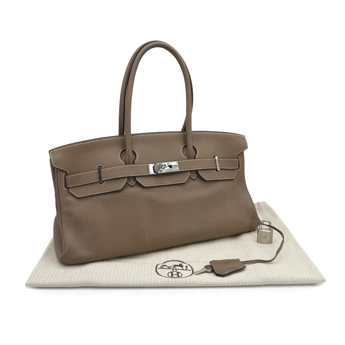 HERMES HERMES SHOULDER BIRKIN 42 ETOUPE TOGO HAND BAG □M PALLADIUM HARDWARE 90310330