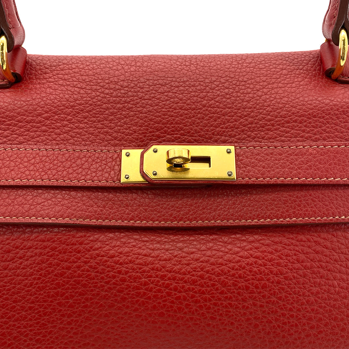 Hermès HERMES SHOULDER KELLY 42 ROUGE GARANCE TAURILLON CLEMENCE HAND SHOULDER BAG □M GHW 90279722