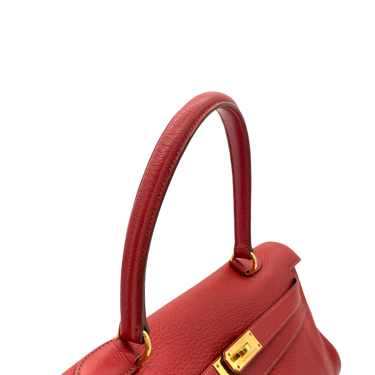 Hermès HERMES SHOULDER KELLY 42 ROUGE GARANCE TAURILLON CLEMENCE HAND SHOULDER BAG □M GHW 90279722