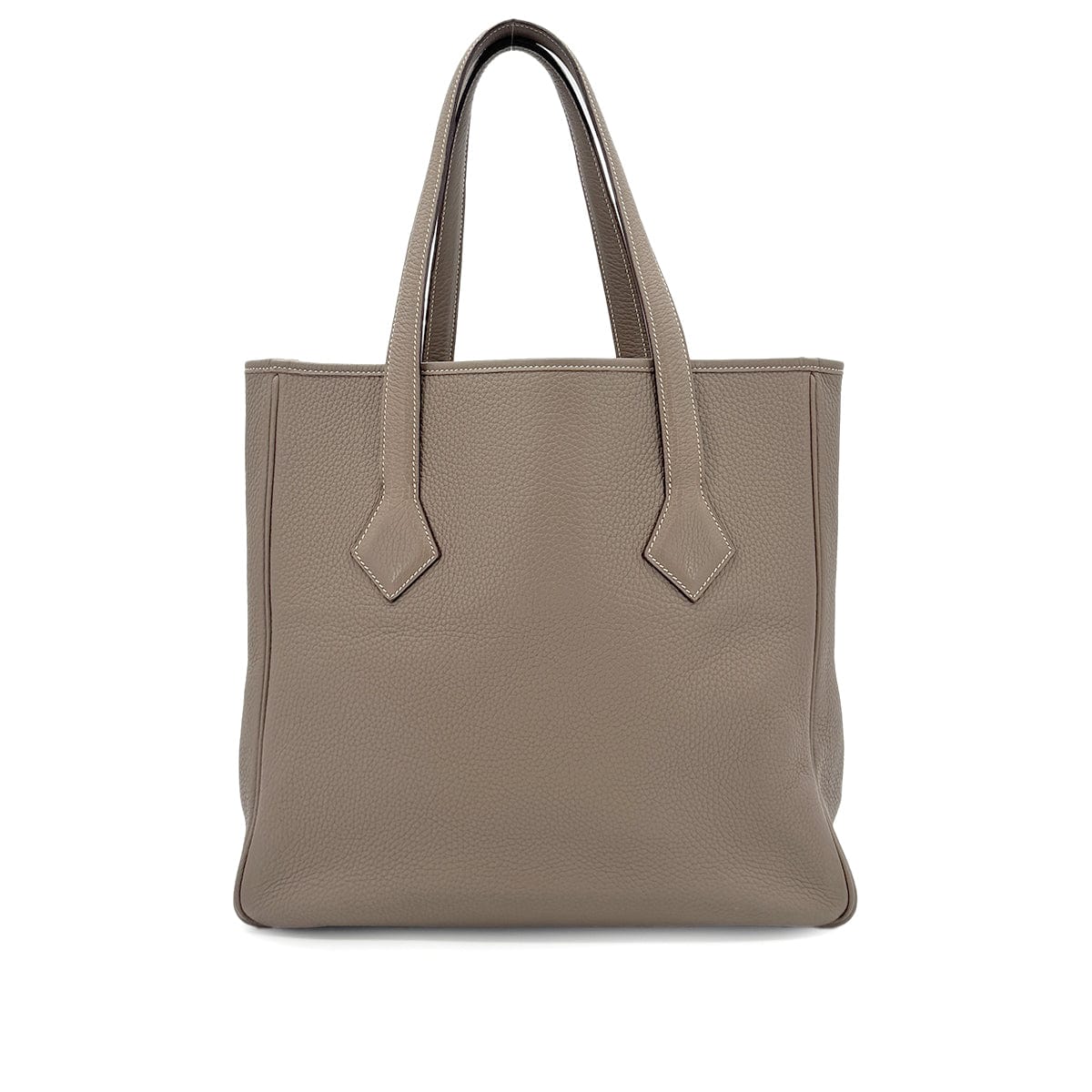 Hermes HERMES VICTORIA CABAS 32 ETOUPE TAURILLON CLEMENCE TOTE BAG □J 90266436