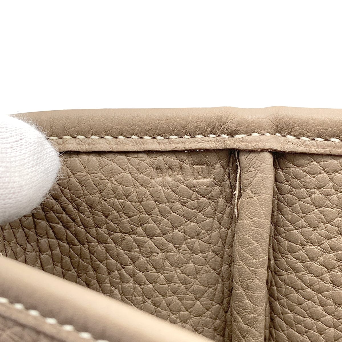 Hermes HERMES VICTORIA CABAS 32 ETOUPE TAURILLON CLEMENCE TOTE BAG □J 90266436