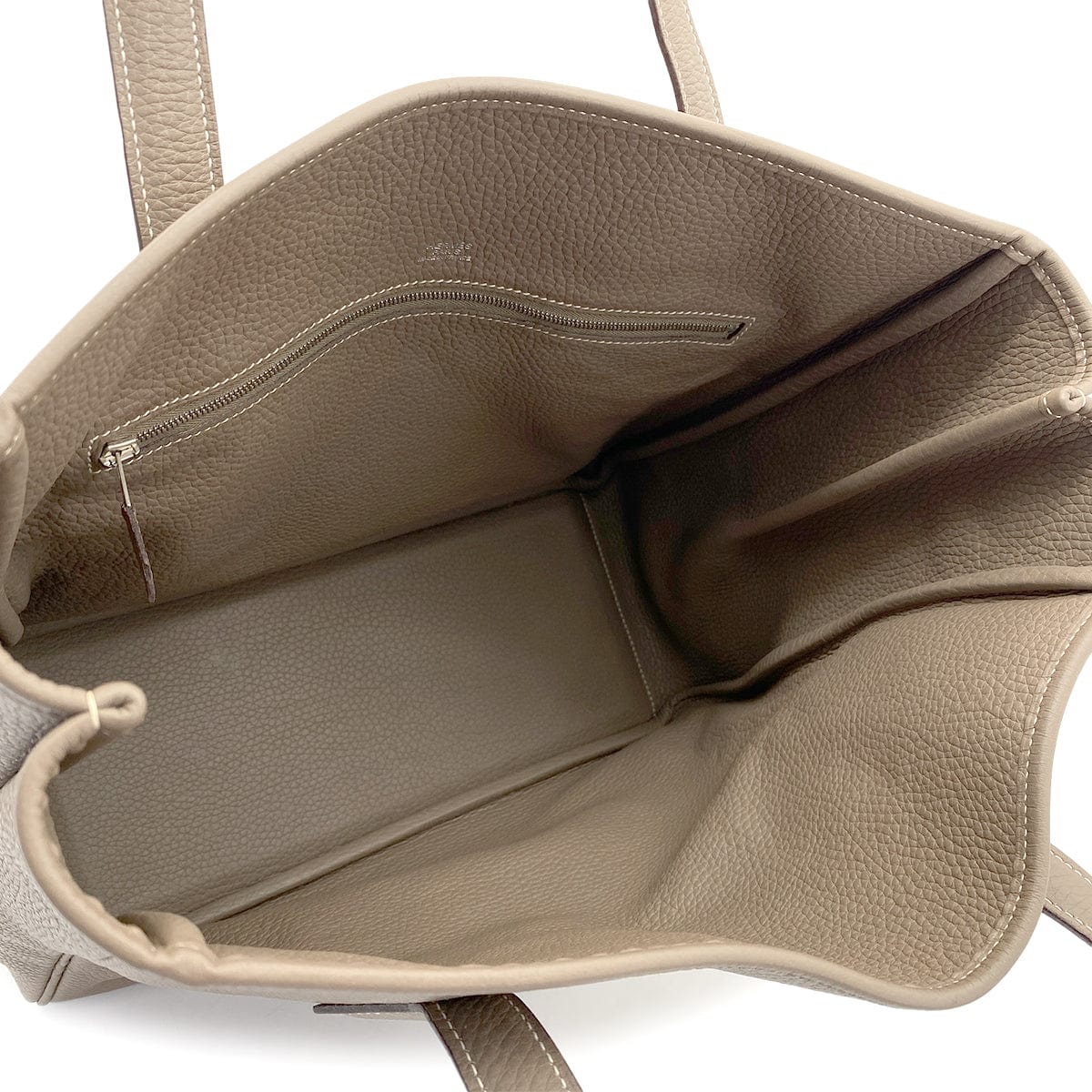 Hermes HERMES VICTORIA CABAS 32 ETOUPE TAURILLON CLEMENCE TOTE BAG □J 90266436