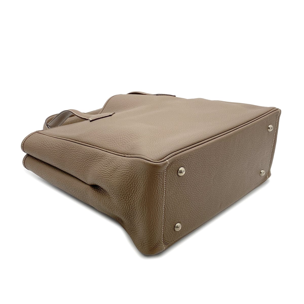 Hermes HERMES VICTORIA CABAS 32 ETOUPE TAURILLON CLEMENCE TOTE BAG □J 90266436