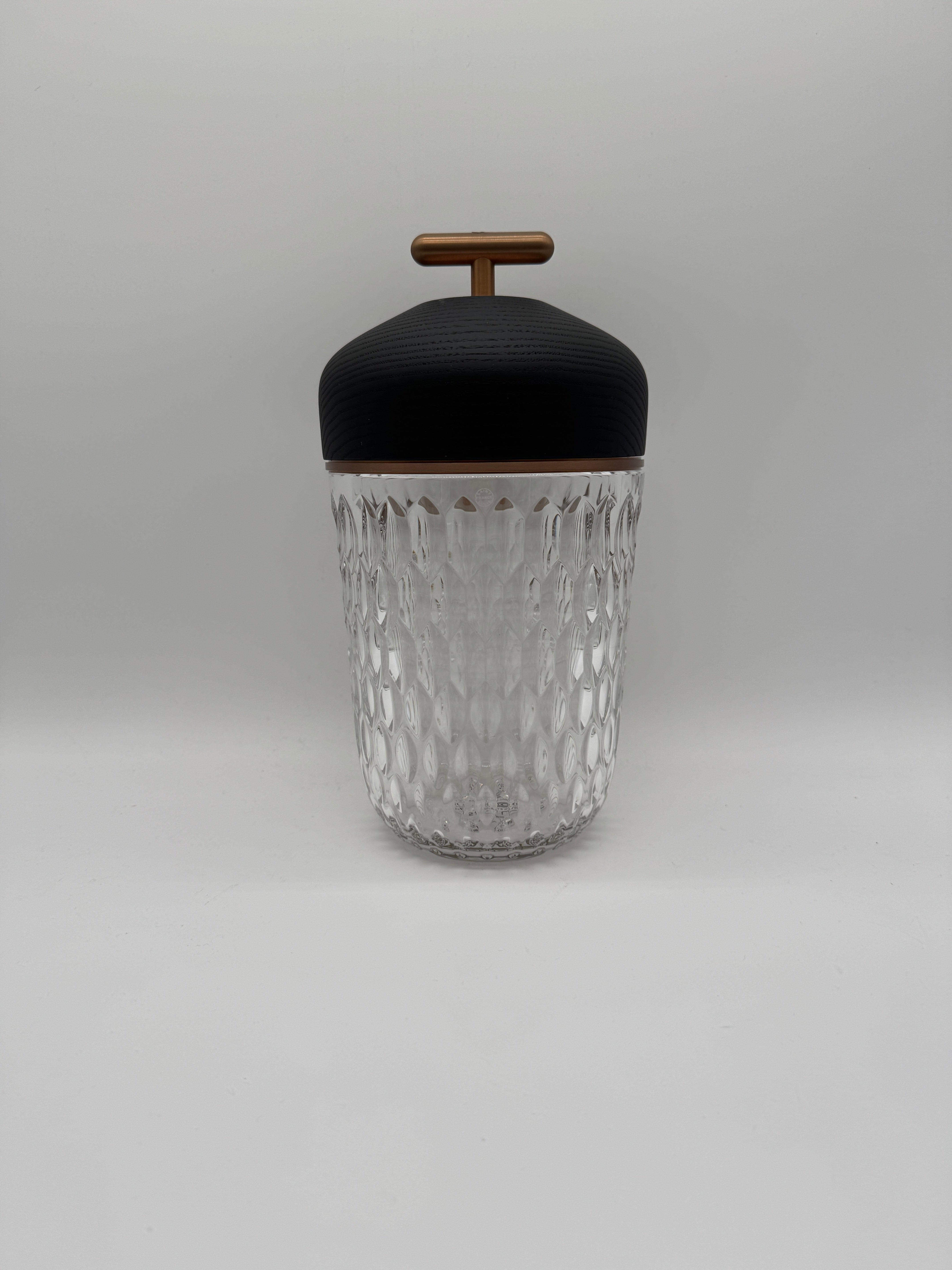 Hermès Saint-Louis Folia Portable Lamp Black Wood Bronze Anodized
