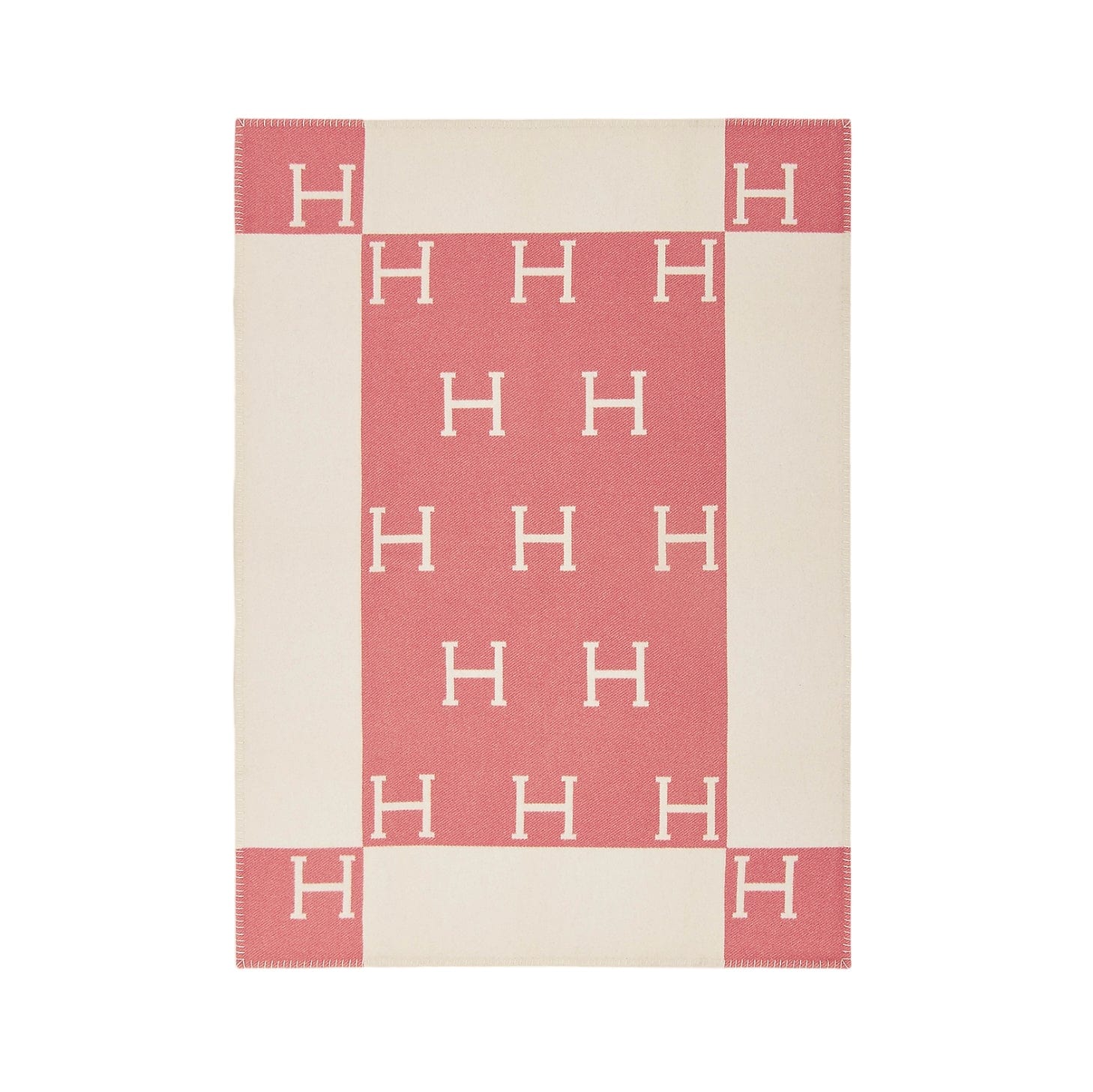 Hermes Avalon Baby Blanket Rose Airelles / Blanc SKL1690 LuxuryPromise