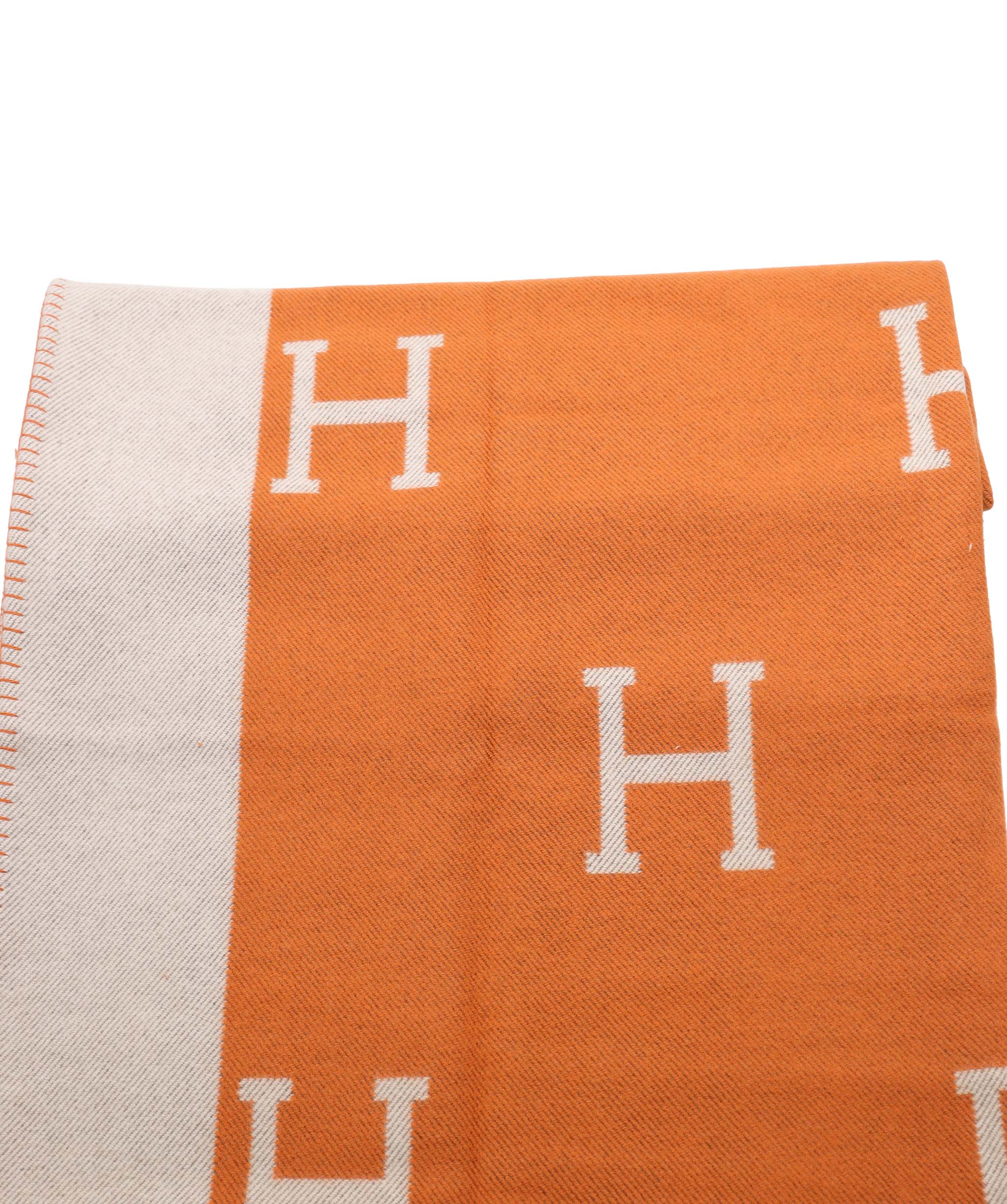 Hermès Hermes Cashmere Avalon Blanket Orange AGC2865