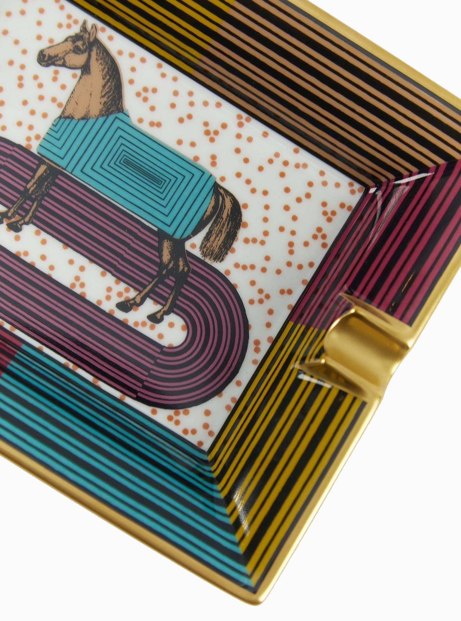 Hermès Hermès Garde Robe Rose/Citron Ashtray 014018AG DBXM0060