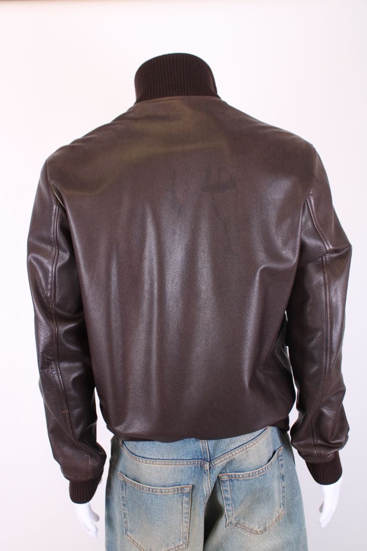 Hermes Hermes Leather Jacket Brown 50