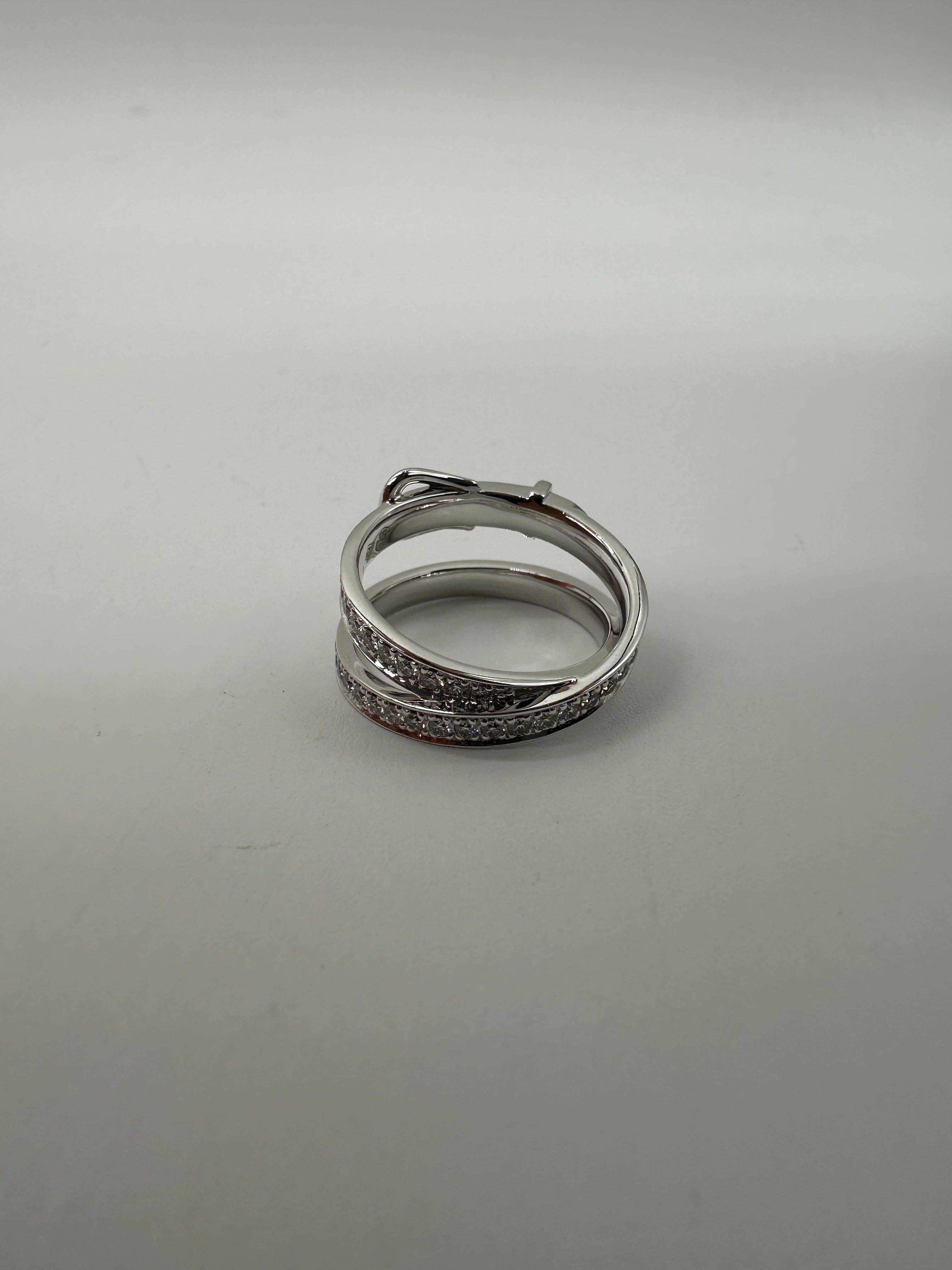 Hermès Hermès Bague Etriviere MM 66D 0.88ct ORB-18K Ring 53 PCA931