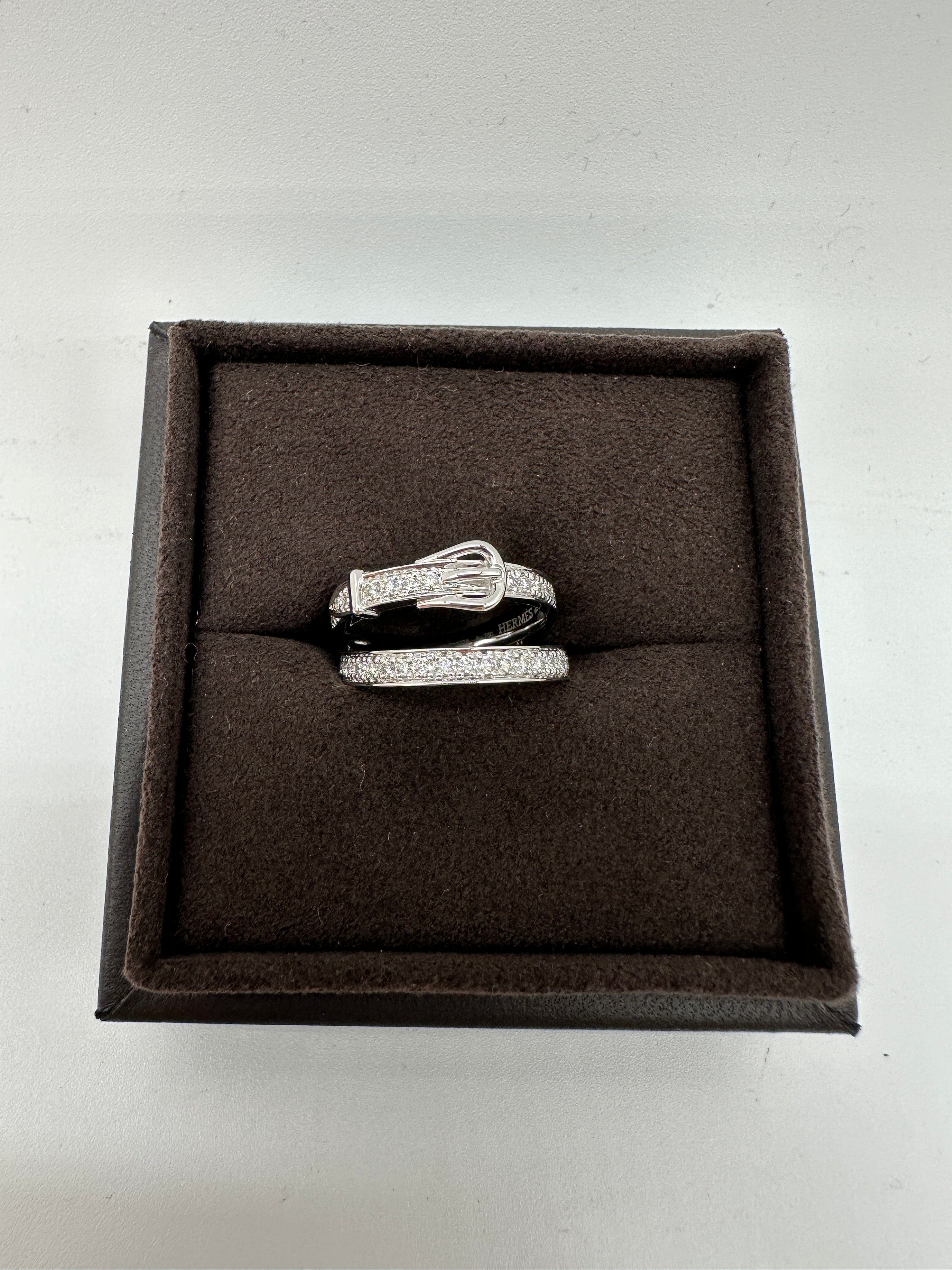 Hermès Hermès Bague Etriviere MM 66D 0.88ct ORB-18K Ring 53 PCA931