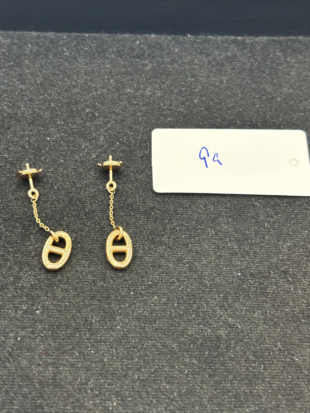 HERMES HERMES Chaine D'Ancre Earrings 21H158708 BK9a