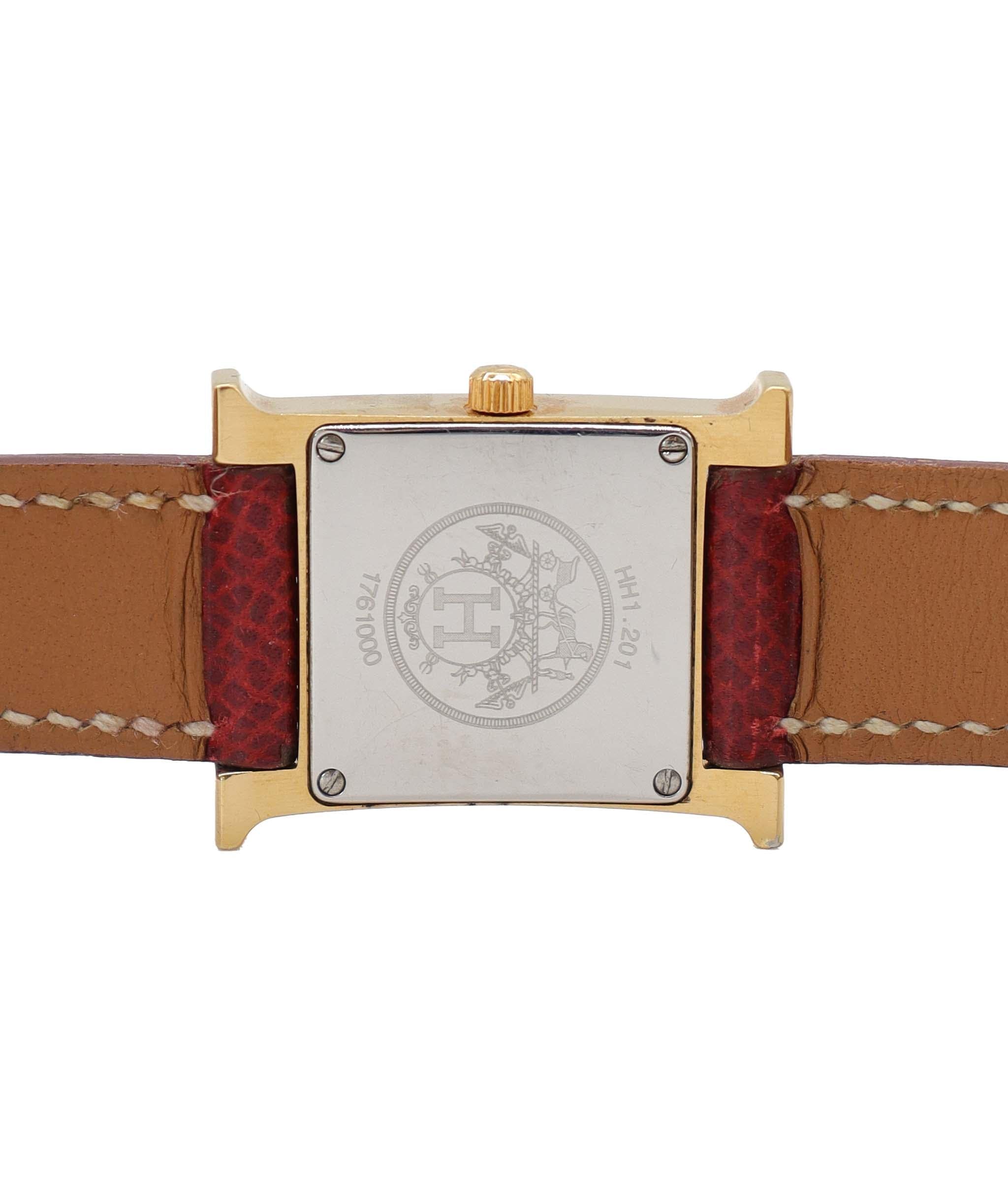Hermès HERMES H Watch HH1 201 Ladies Watch White Red Quartz Watch H Watch Hermes DXBS4022