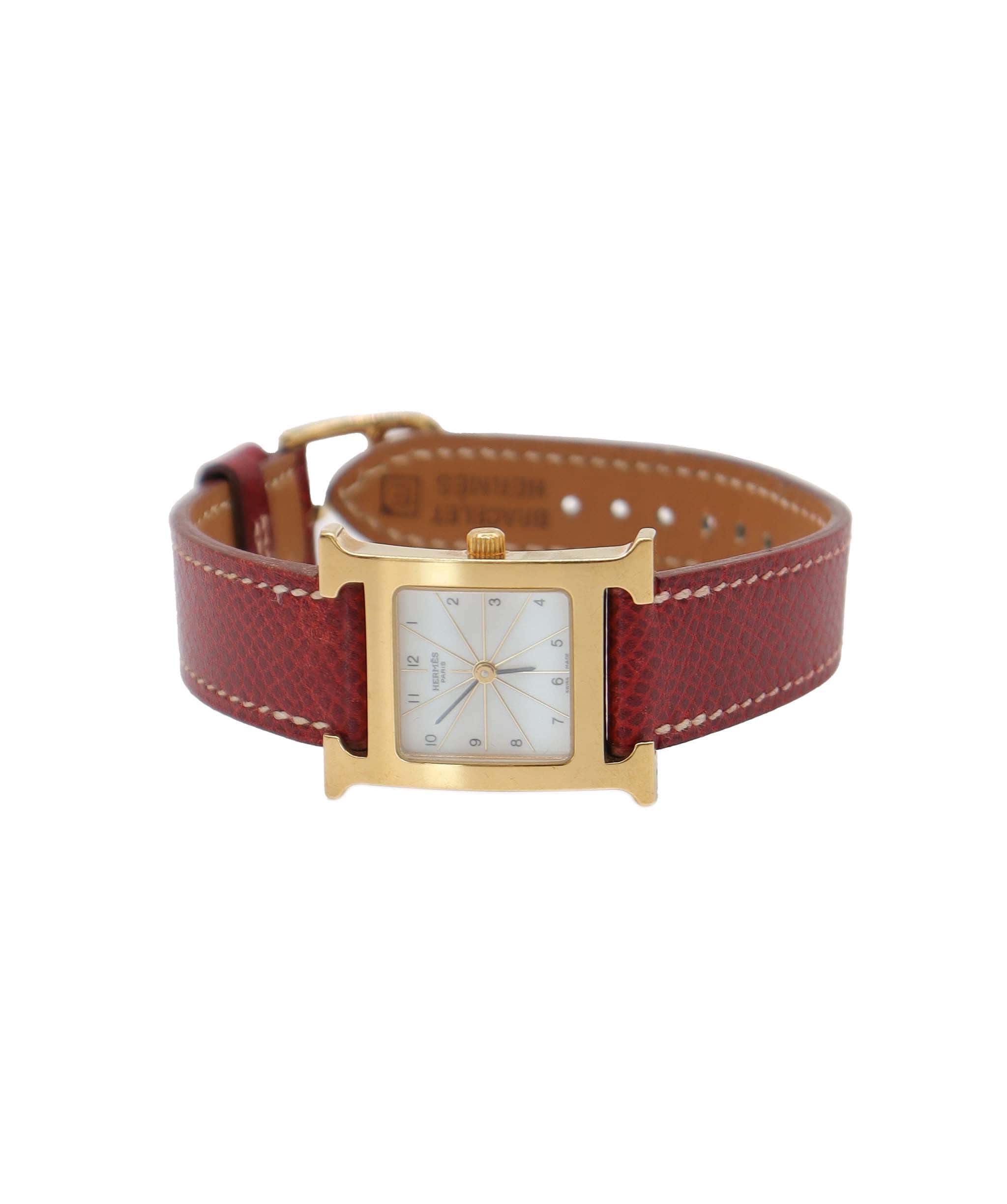 Hermès HERMES H Watch HH1 201 Ladies Watch White Red Quartz Watch H Watch Hermes DXBS4022