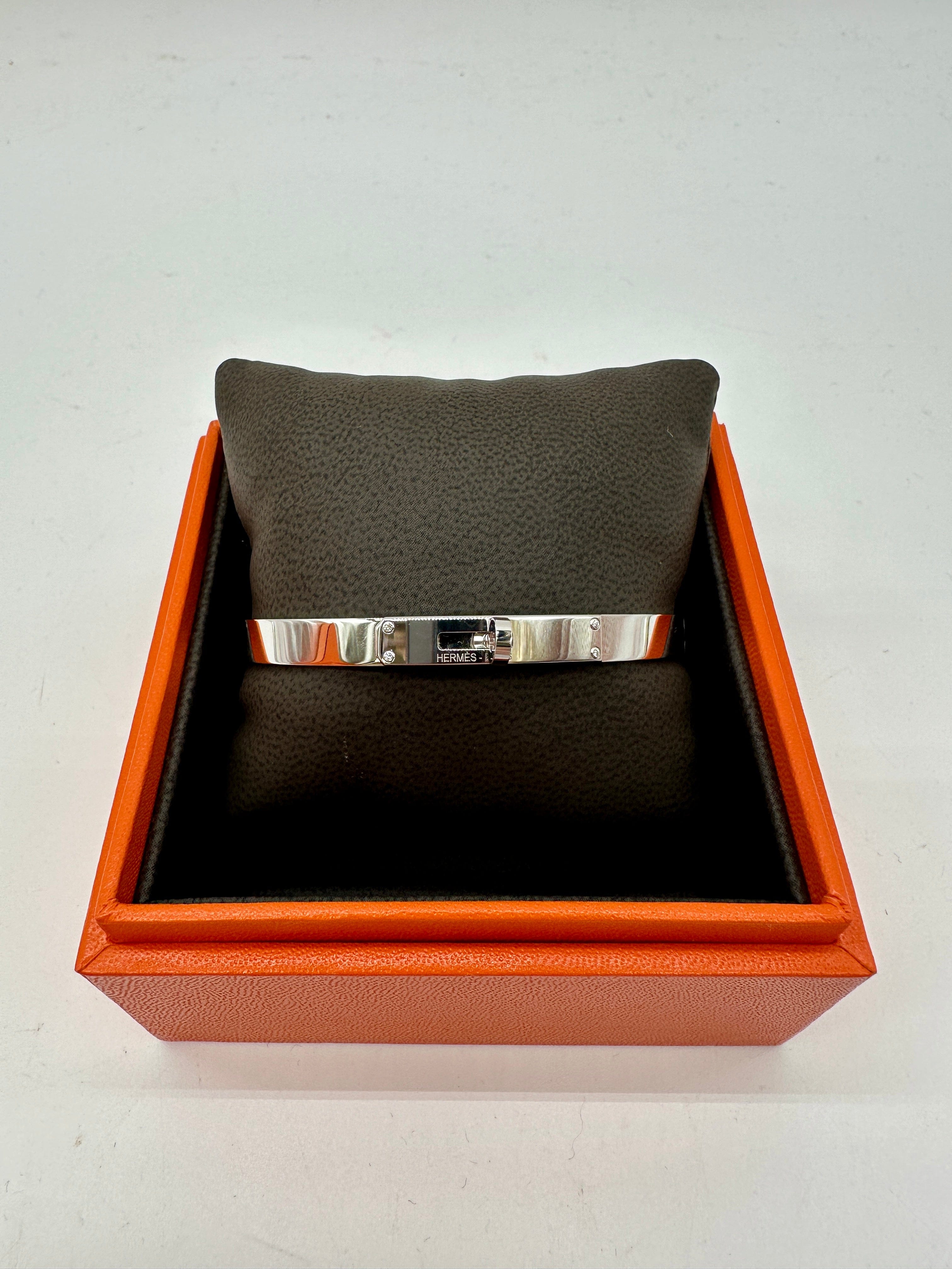 Hermès Hermès Kelly bracelet, small model, PM with 4 diamonds PCA794