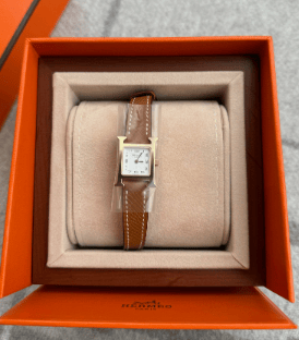 Hermes Hermes Mini Gold Epsom GHW Heure H Watch ALTC0990
