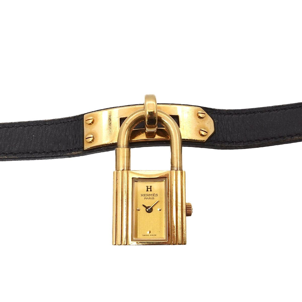HERMES HERMES Kelly Watches Quartz Gold Dial Vintage Cadena Ladies Watch 90317087