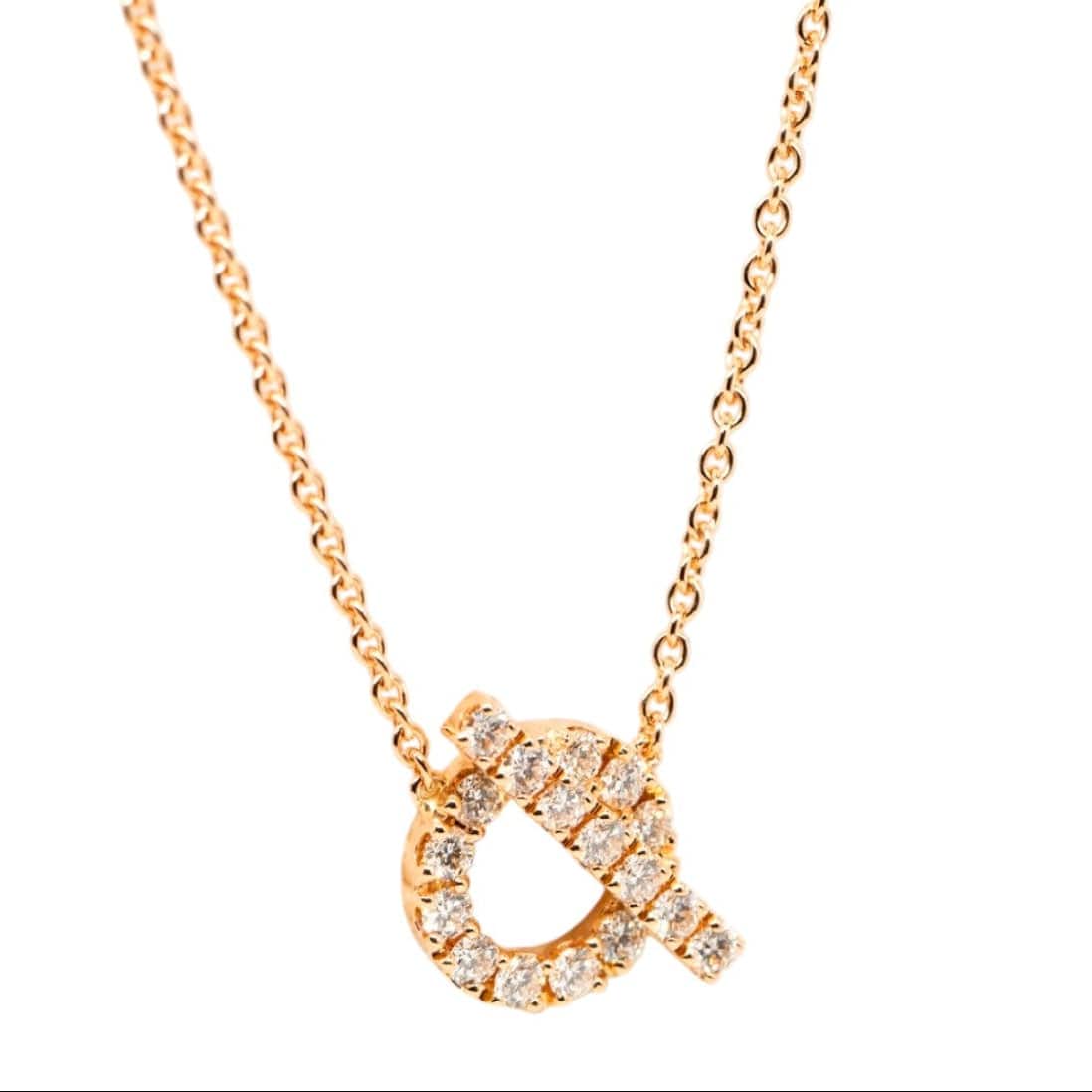 Hermes Hermes Finesse Necklace in Gold & Diamonds