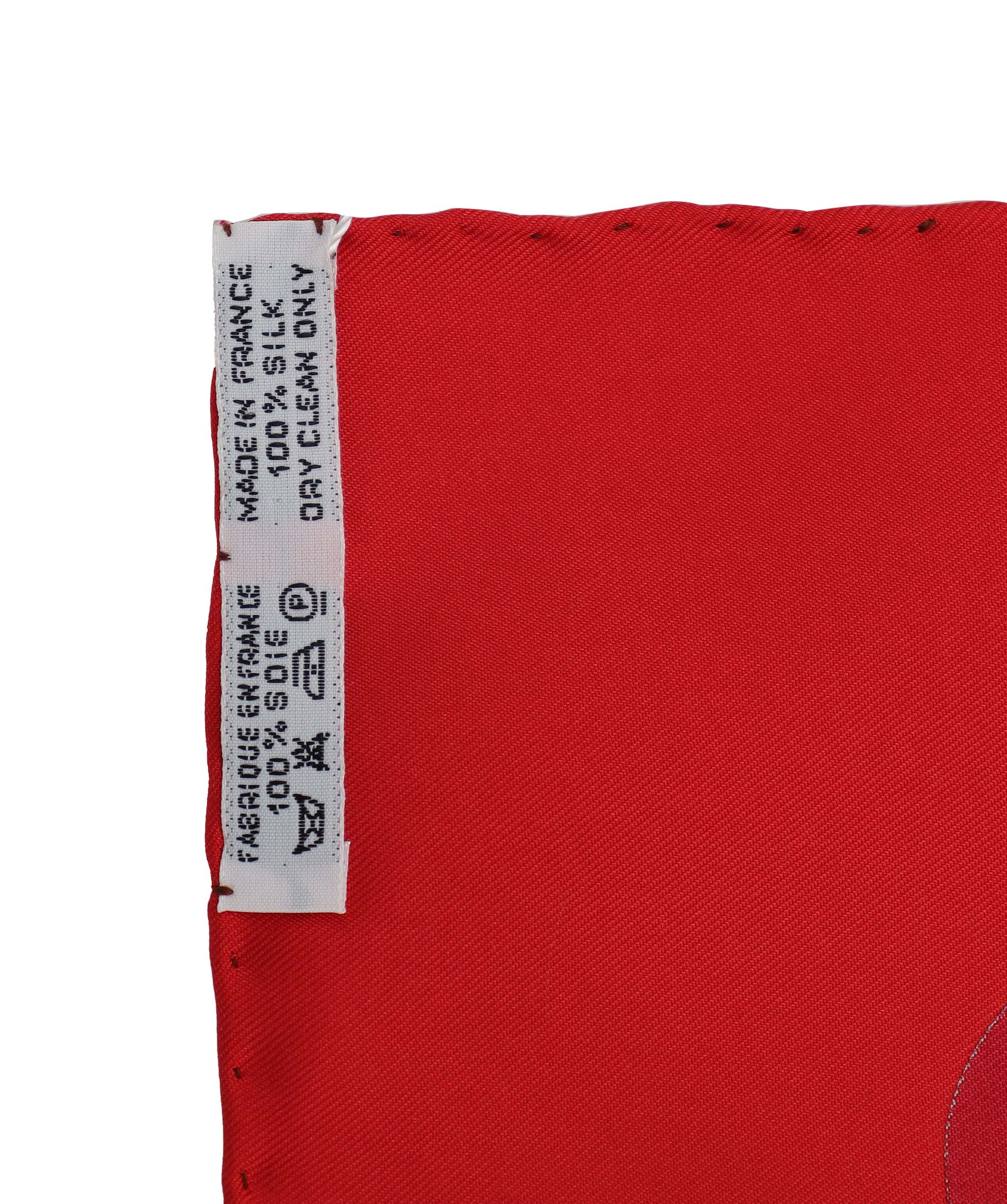 Hermès HERMES Carre90 Scarf """"""""clic clac"""""""" Silk Brown Auth am377b DXBV0307