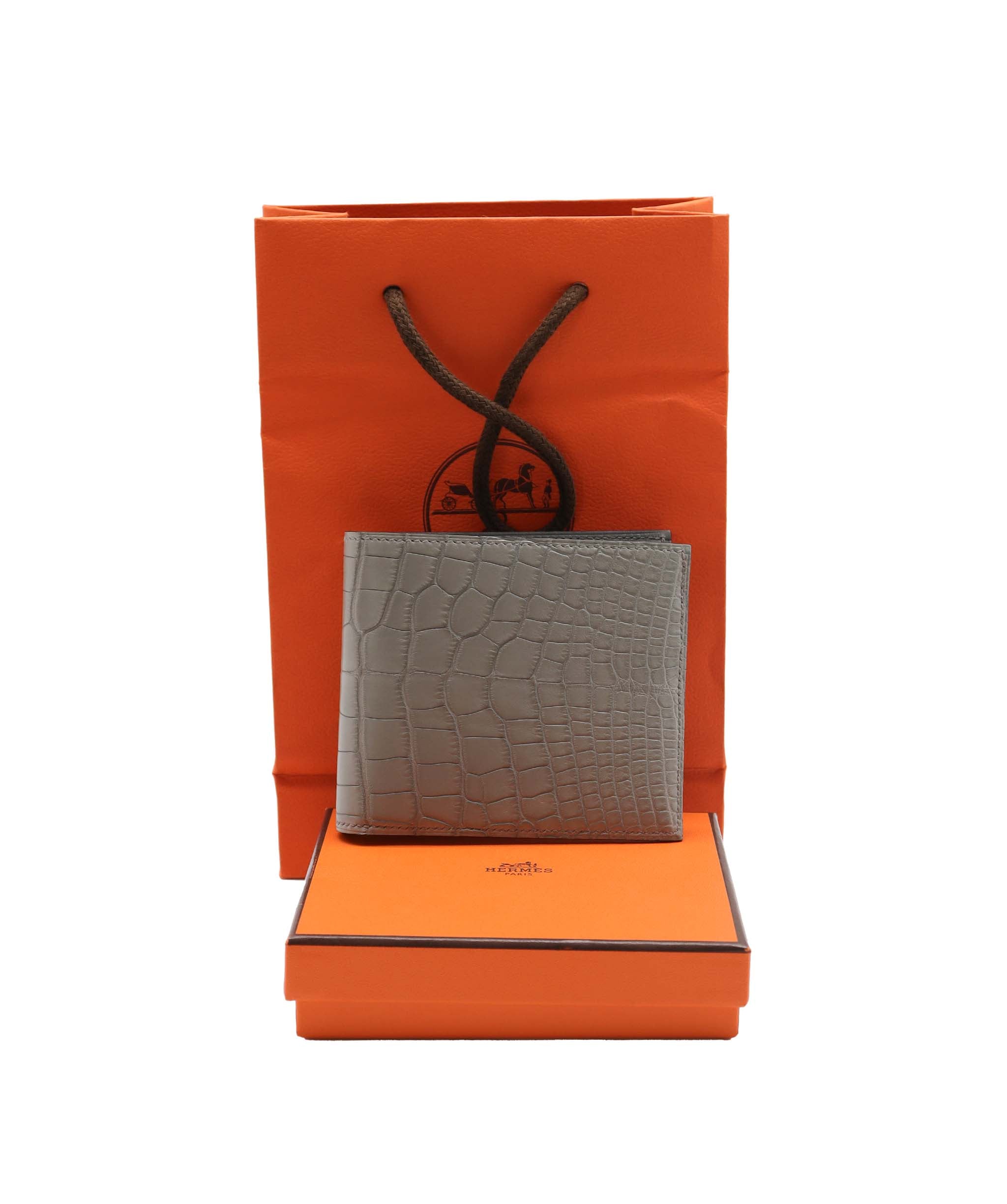 Hermès Hermes Grey Matte Alligator Wallet AGC2867