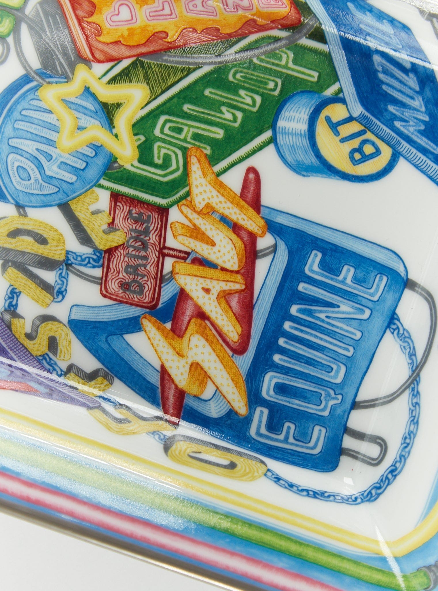 Hermès Chevaloscope Lapis-Lazuli / Citron Ashtray 01AST661 DBXM0054